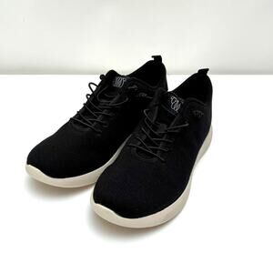 NWOB Woolloomooloo Unisex Cheviot Black Merino Wool Lace Up Shoes - EU43